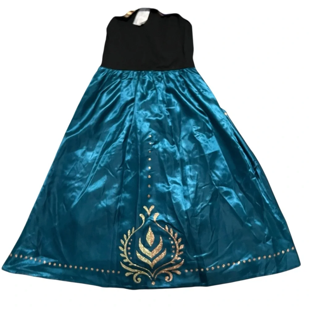 NEW Disney 7/8Y Queen Anna Costume Dress & Cape